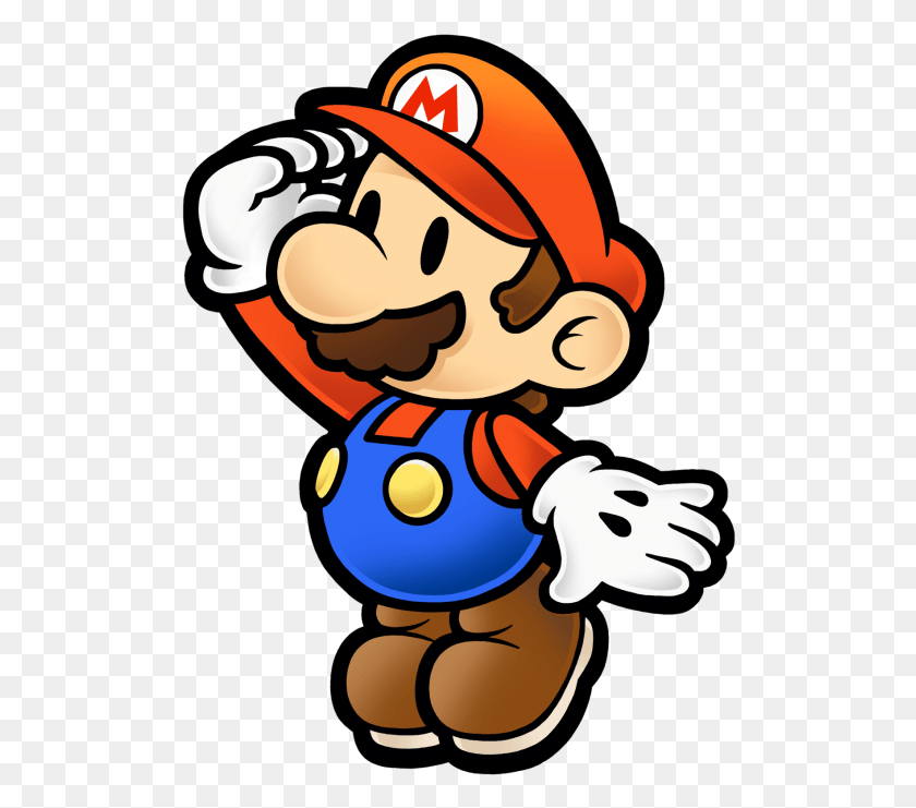508x681 Paper Mario Curious Paper Mario Mario Transparent, Super Mario, Mascot HD PNG Download