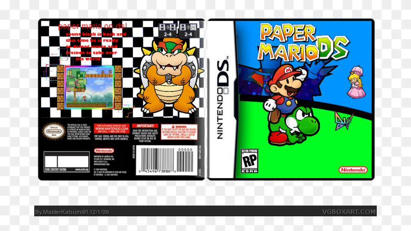 701x412 Paper Mario Ds Box Art Cover Super Mario Galaxy Nintendo Ds, Flyer, Poster, Advertisement HD PNG Download