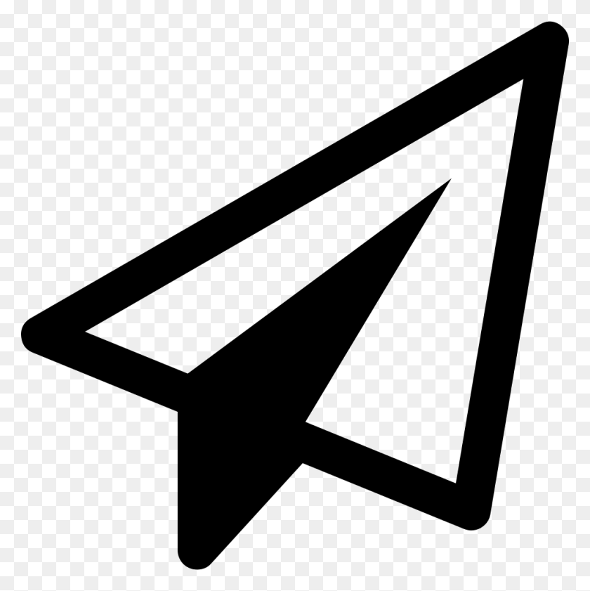 980x982 Paper Plane O Comments Paper Plane Font Awesome, Triangle, Symbol, Arrow HD PNG Download