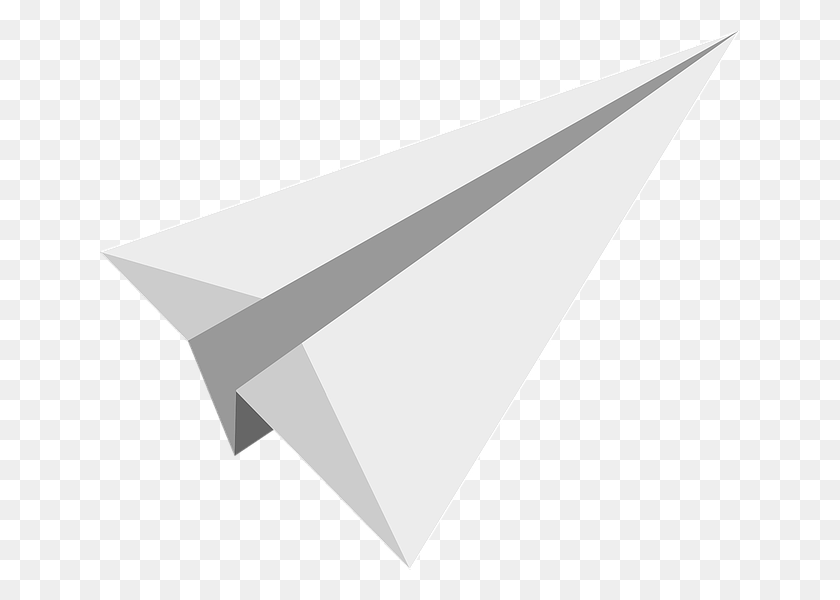 640x540 Бумажный Самолетик Белый, Треугольник, Конверт Hd Png Скачать