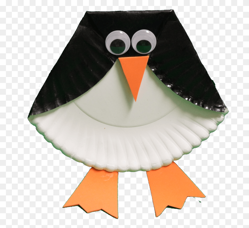 708x710 Paper Plate Penguin Penguin, Lamp, Hat, Clothing HD PNG Download