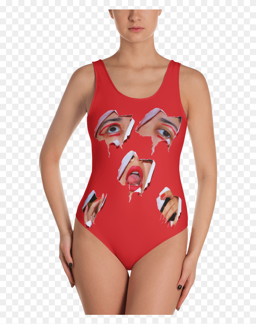 586x1001 Paper Swimsuit Dragon Swimsuit One Piece, Clothing, Apparel, Person HD PNG Download