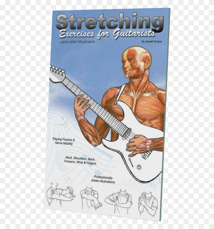 500x840 Paperback 4 Stretching Exercises For Guitarists, Guitar, Leisure Activities, Musical Instrument HD PNG Download