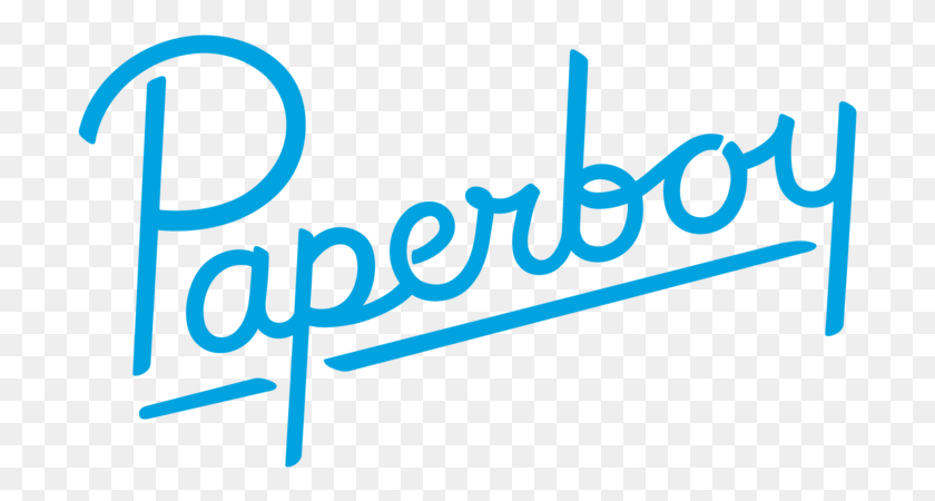 701x390 Paperboy Logo Azul, Texto, Palabra, Alfabeto Hd Png