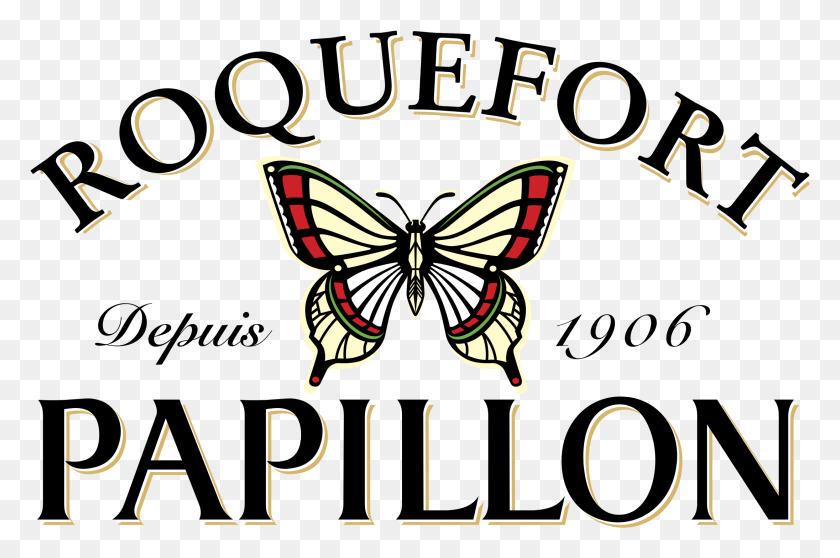 2191x1399 Papillon Roquefort Logo Transparent Roquefort Papillon, Text, Alphabet, Symbol HD PNG Download