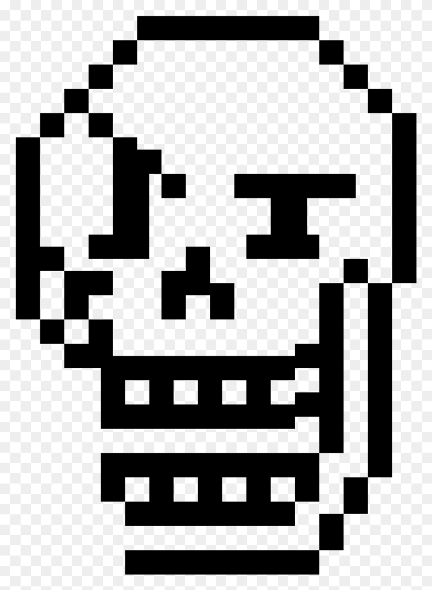 1049x1462 Papyrus Face Marionette Fnaf Pixel Art, Gray, World Of Warcraft HD PNG Download