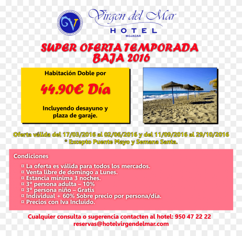 895x873 Paquete Temporada Baja1 Playas De Mojacar, Реклама, Плакат, Флаер Png Скачать