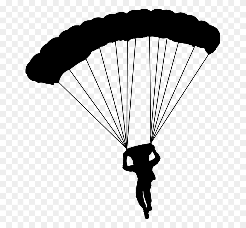 665x720 Parachute Free Image Sky Diver Clip Art, Gray, World Of Warcraft HD PNG Download