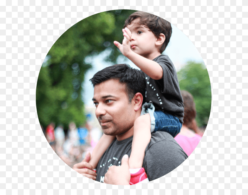 600x600 Parade Watching Father, Person, Human, Boy HD PNG Download