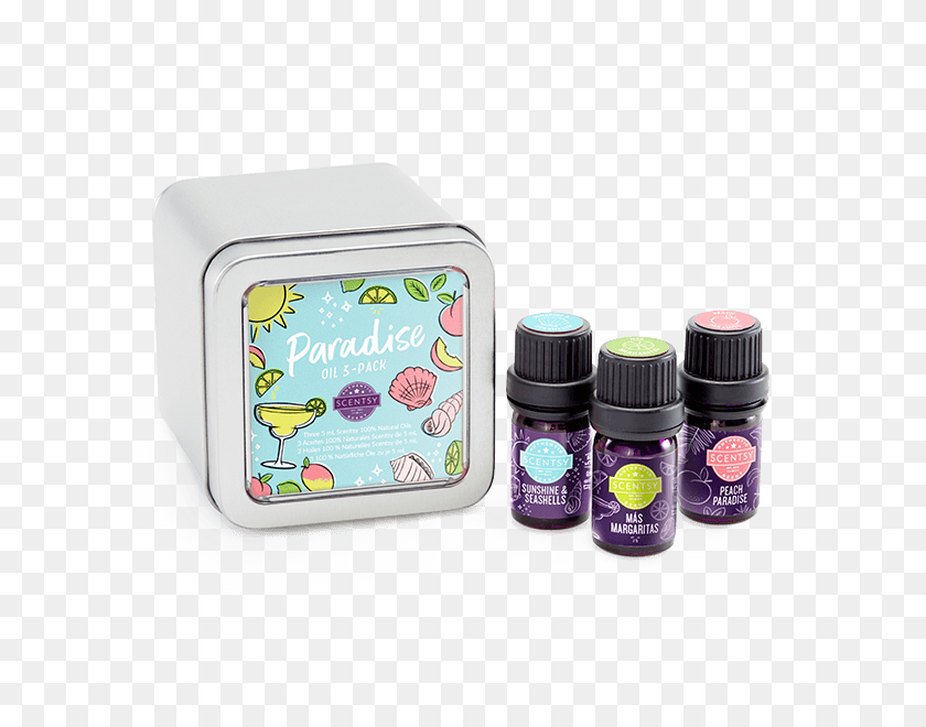 600x600 Paradise Oil 3 Pack Scentsy, Furniture, Bottle, Ink Bottle HD PNG Download