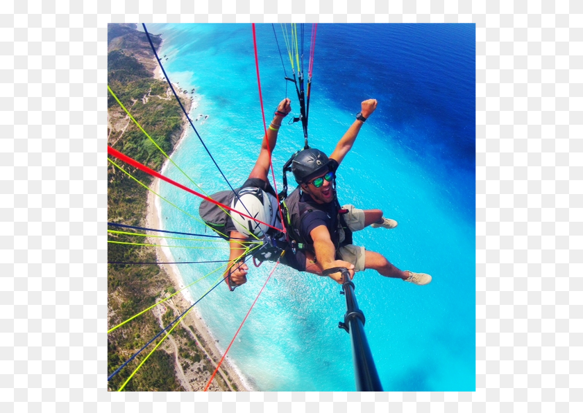 533x536 Paragliding Greece Big Blue Crew There And Go For A Extreme Sport, Adventure, Leisure Activities, Person HD PNG Download