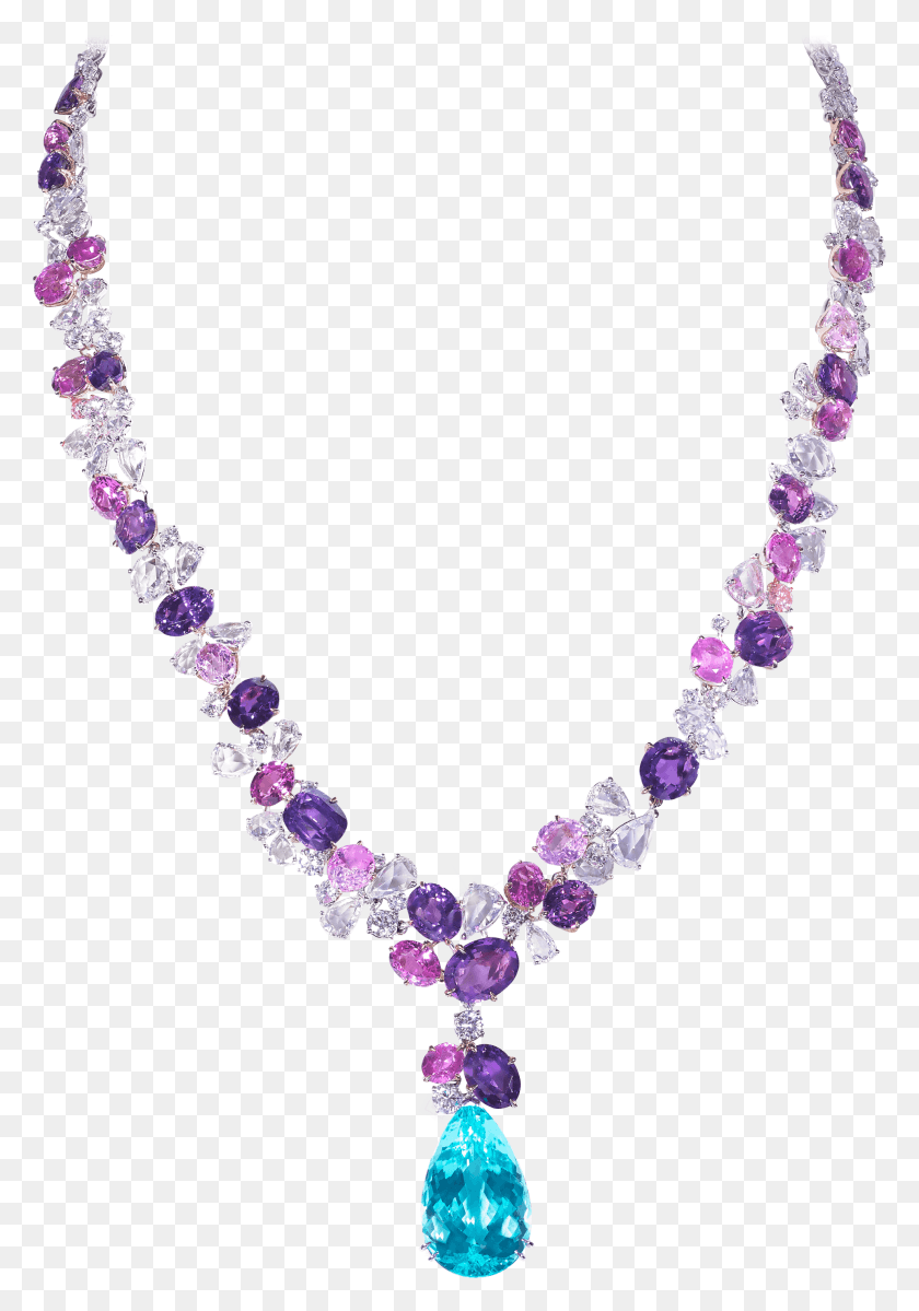 1977x2887 Paraiba Tourmaline Sapphire And Diamond Necklace High Jewellery Paraiba Tourmaline, Jewelry, Accessories, Accessory HD PNG Download
