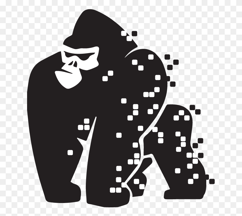 653x688 Pardon Our Dust Chubby Gorilla Logo, Stencil, Ninja HD PNG Download