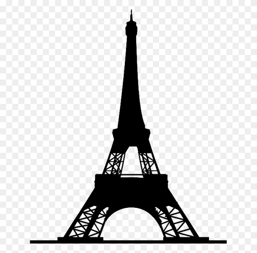 645x768 Paris Clip Art Free Clipartsco Eiffel Tower Silhouette, Gray, World Of Warcraft HD PNG Download
