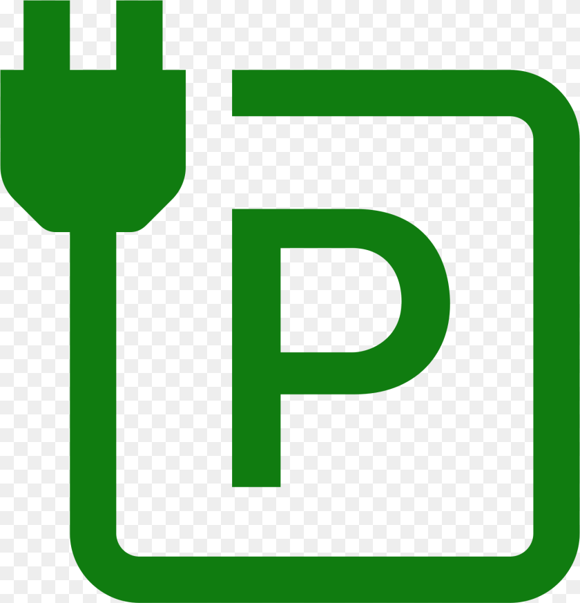 Park And Charge Icon, Cutlery, Fork, Green, Text PNG