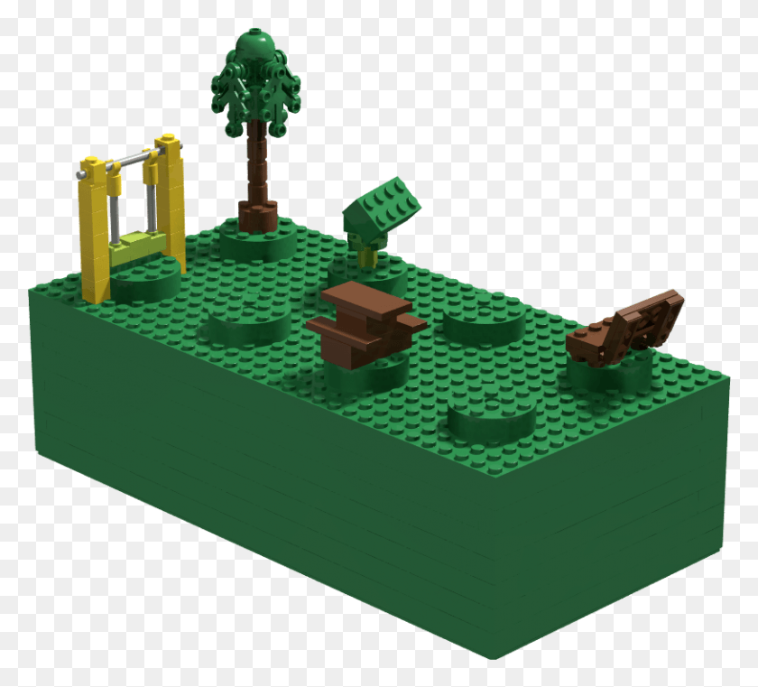813x731 Park Brick01 Tree, Toy, Lighting, Building HD PNG Download