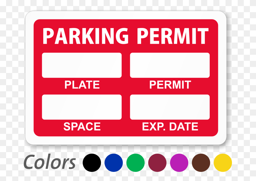 685x535 Parking Permit Sticker, Text, Label, Advertisement HD PNG Download