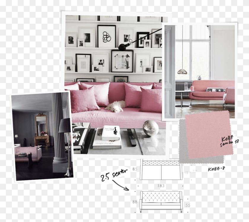884x781 Parkncube The Sofa Chair Company Factory Living Room Pink Pillow, Furniture, Room, Indoors HD PNG Download