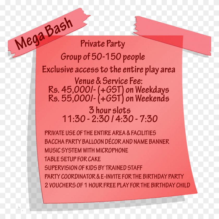 1024x1024 Parle Birthday Bash, Flyer, Poster, Paper HD PNG Download
