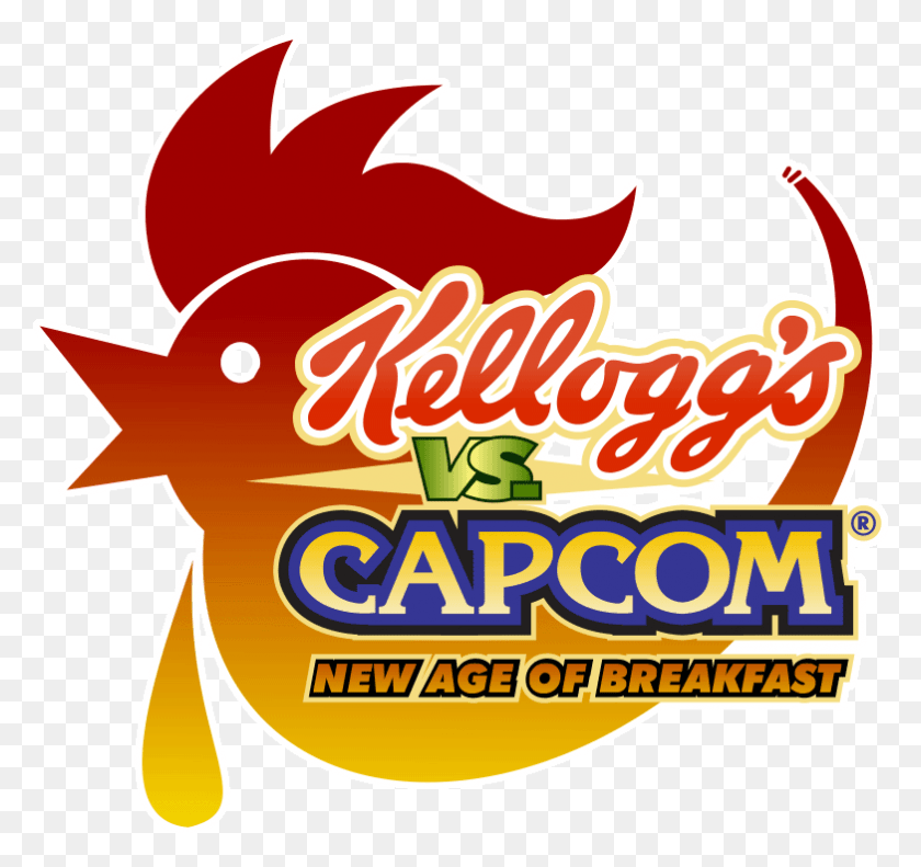 783x734 Descargar Png Logotipo De Parodia Kellogg39S Vs Capcom Kellogg39S Vs Capcom New Age Of Breakfast, Símbolo, Marca Registrada, Comida Hd Png