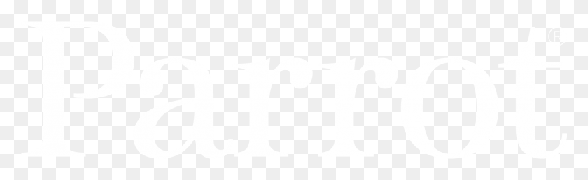 1883x477 Parrot Logo White Parrot Logo Drone, Text, Stencil, Alphabet HD PNG Download