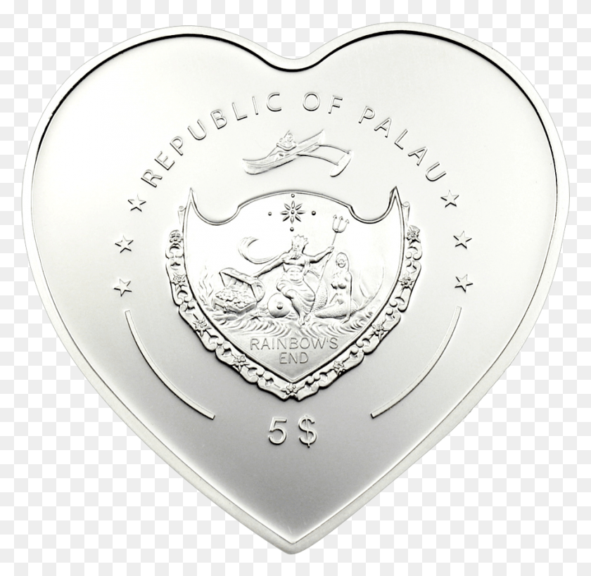 898x874 Часть Коллекции Серебряные Сердца Эмблема, Монета, Деньги, Медальон Png Скачать