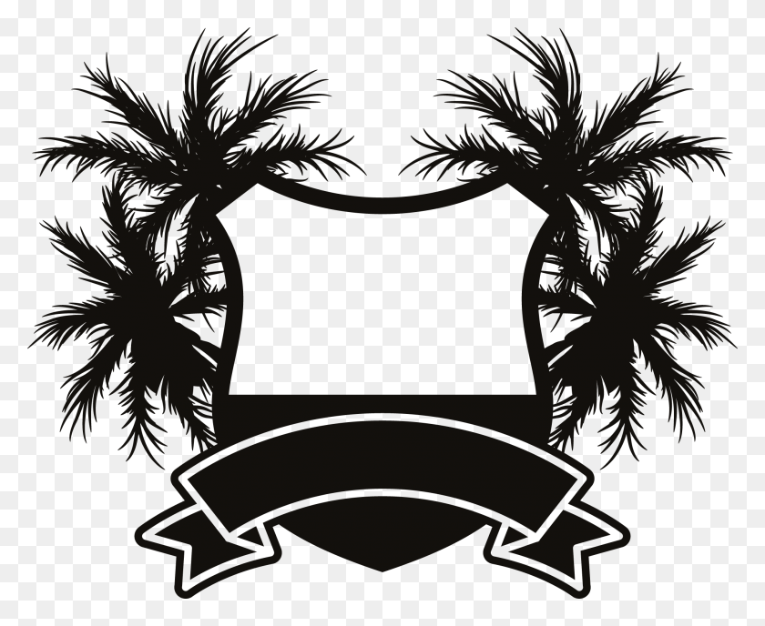 2060x1661 Party Beach Silhouette Labels Spring Break Zumba, Tree, Plant, Palm Tree HD PNG Download