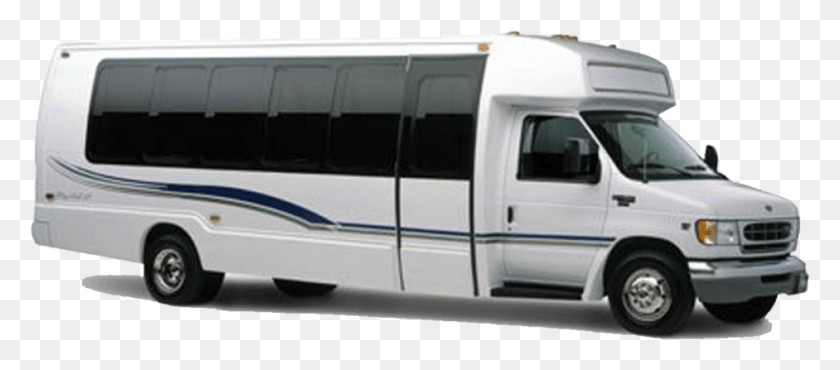 941x375 Party Bus Shuttle Bus Chicago Mini Coach White Shuttle Ford Mini Buses, Limo, Car, Vehicle HD PNG Download