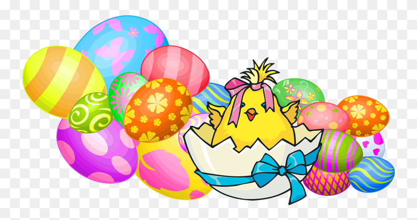 751x384 Party Clipart Easter Transparent Clipart Of Easter Chicks, Easter Egg, Egg, Food HD PNG Download