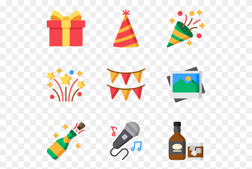 529x505 Party Event Icon, Clothing, Apparel, Flag HD PNG Download