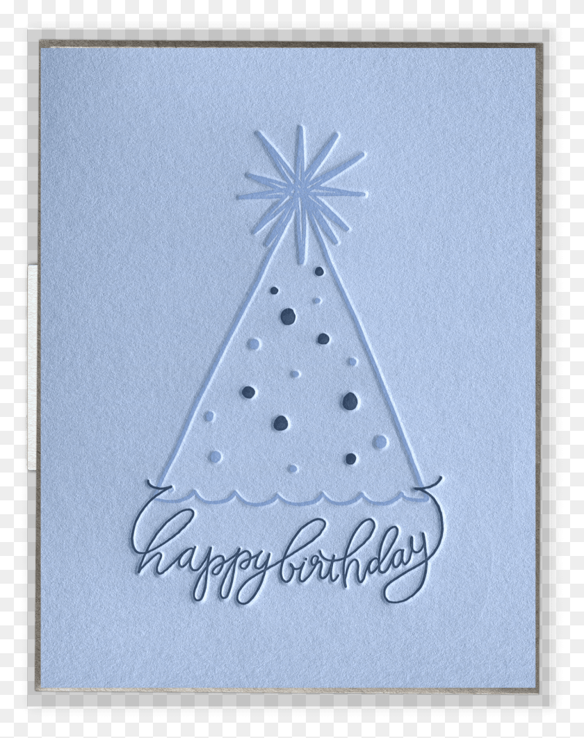 1475x1895 Party Hat Birthday Letterpress Greeting Card Christmas Tree, Tree, Plant, Ornament HD PNG Download