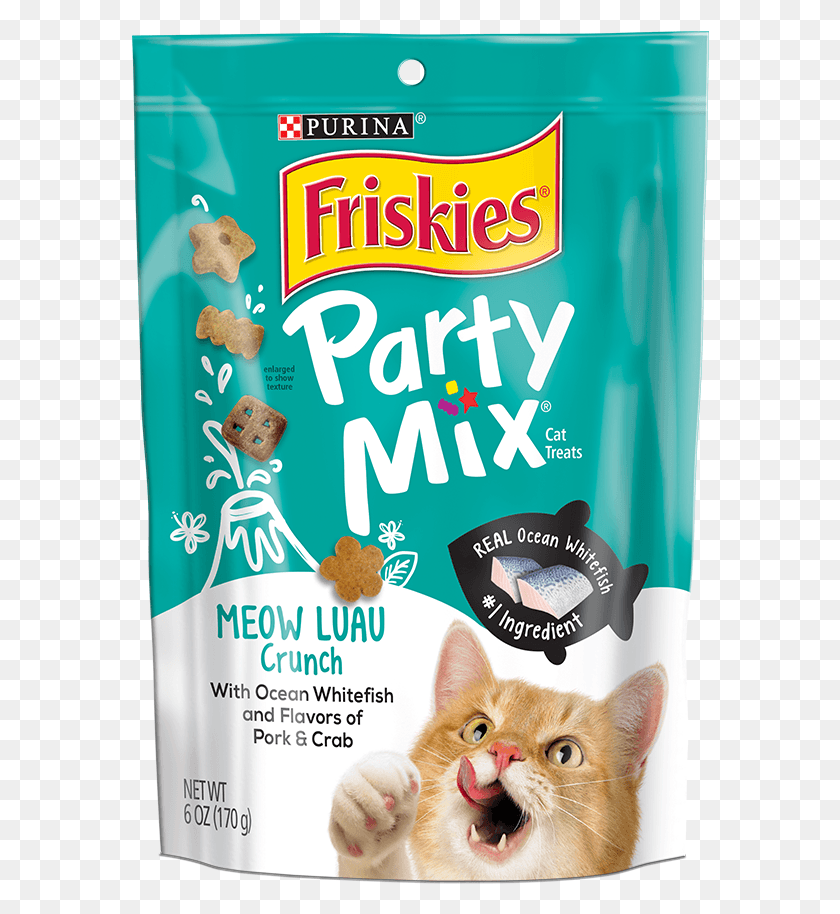 578x854 Вечеринка Mix Meow Luau Crunch Cat Угощает Friskies, Домашнее Животное, Млекопитающее, Животное Hd Png Скачать