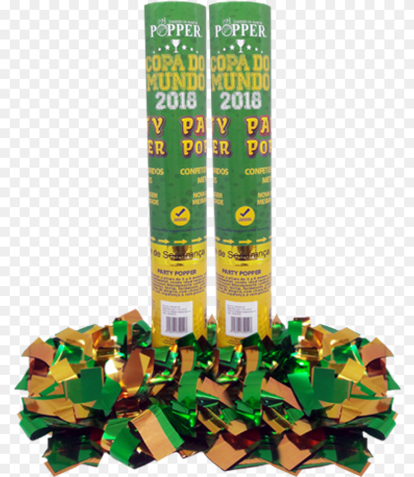Party Popper 30cm Metalizado Interlocking Block PNG