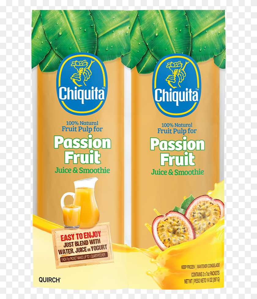 637x917 Passion Fruit Pulp Soursop Fruit Chiquita Juice, Beverage, Drink, Orange Juice HD PNG Download