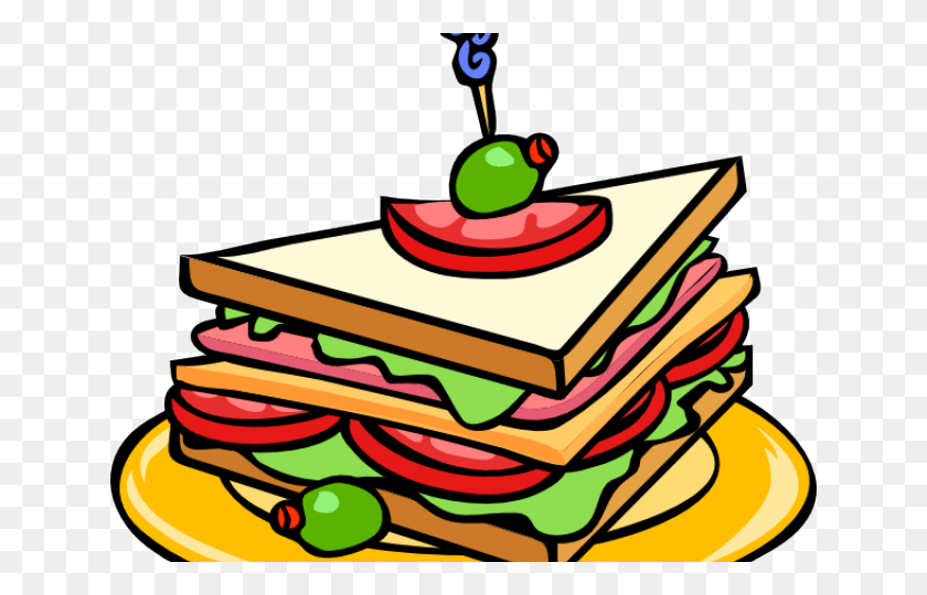 640x480 Pasta Clipart Cute Borders Sandwich Clip Art, Birthday Cake, Cake, Dessert HD PNG Download