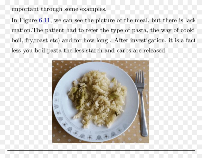 851x651 Pasta With Broccoli Steamed Rice, Fork, Cutlery, Plant HD PNG Download