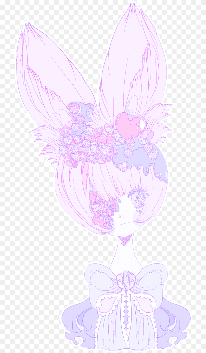 728x1436 Pastel Color Illustration, Purple, Flower, Plant, Angel Clipart PNG