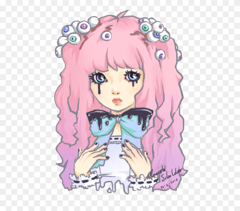 500x677 Pastel Goth Kawaii And Pastel Image Anime Drawing Gothic Pastel, Comics, Book, Person HD PNG Download