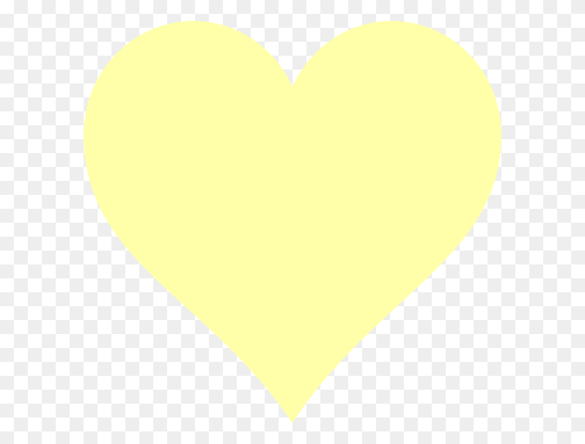 600x578 Pastel Yellow Heart Clipart, Balloon, Ball, Pillow HD PNG Download