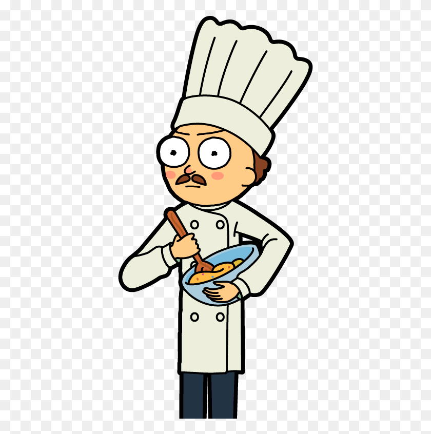 381x786 Chef De Pastelería Morty Rick And Rick And Morty Chef, Persona, Humano Hd Png