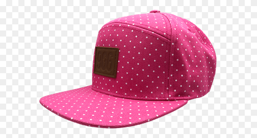 601x393 Patch Pink W White Polka Dot Hybrid Strapback Baseball Cap, Clothing, Apparel, Cap HD PNG Download