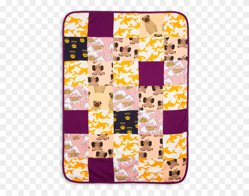 446x601 Patchwork Baby Blanket Patchwork, Collage, Poster, Advertisement HD PNG Download