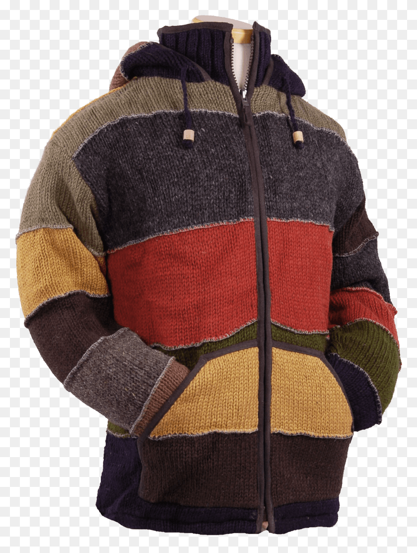 1348x1820 Patchwork Sweater Woolen, Clothing, Apparel, Hood HD PNG Download