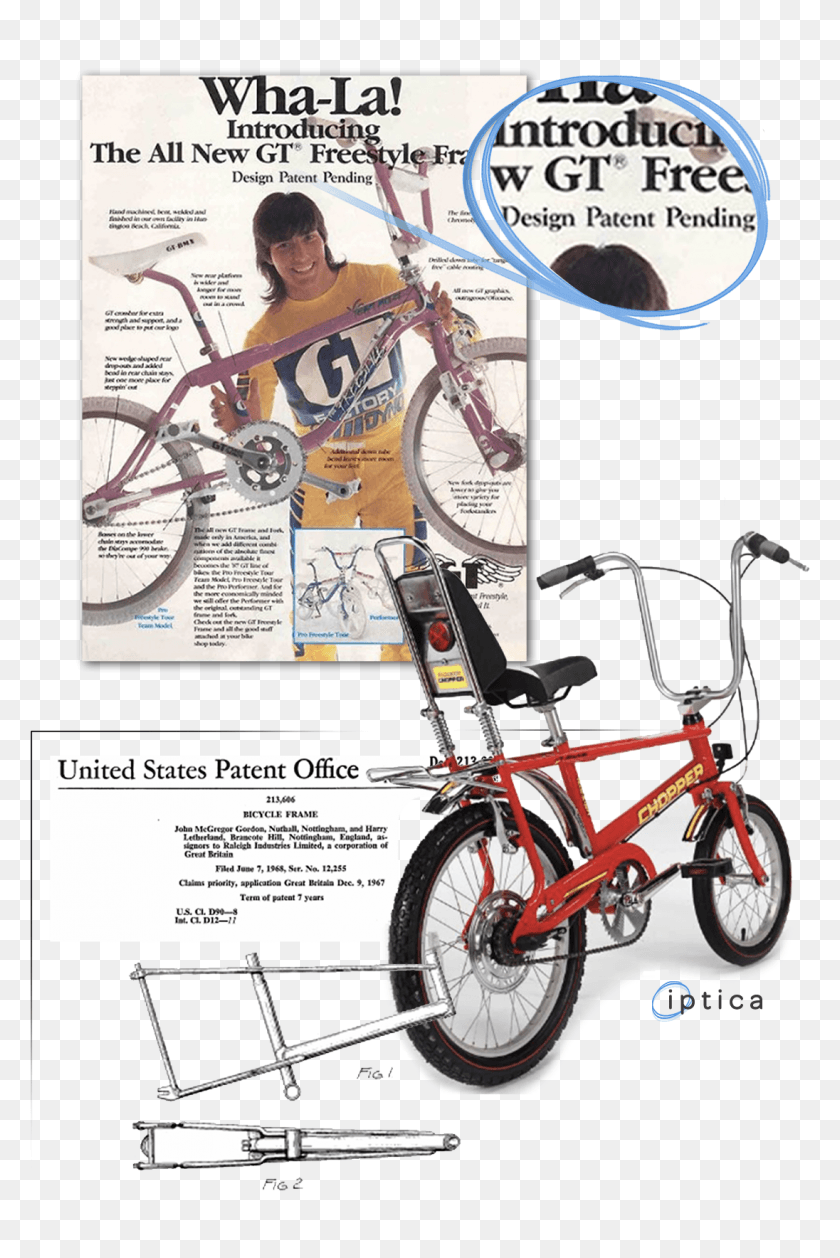 1096x1684 Patent Pending Chopper Bike And Mongoose Bmx Bike 80s Bmx Freestyle Brands Funky, Wheel, Machine, Bicycle HD PNG Download