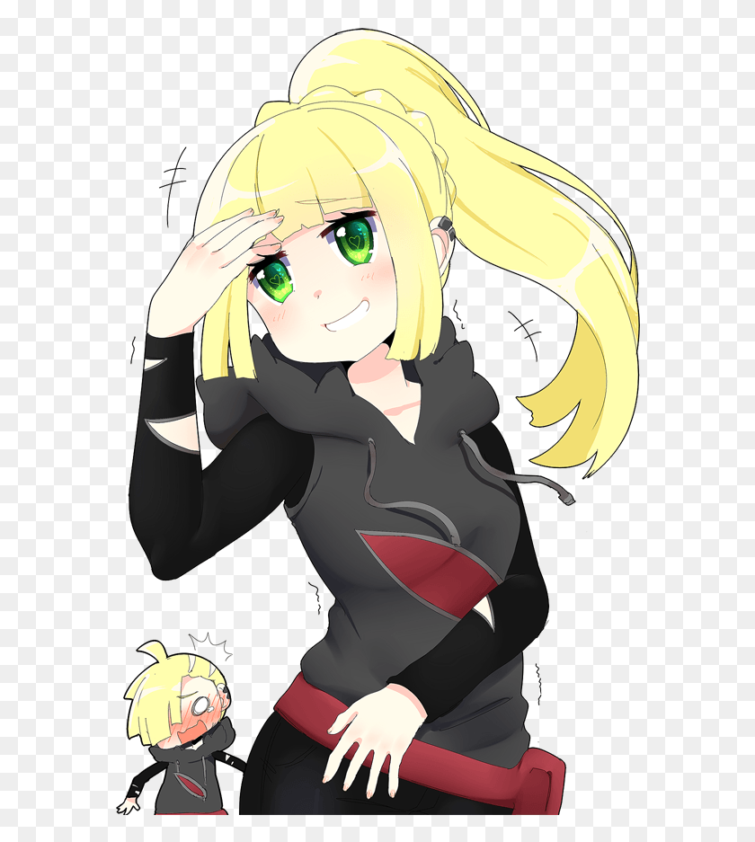 584x877 Patreon Reward For Noelyui Lillie Dressed As And Lillie And Gladion Pokemon, Helmet, Clothing, Apparel HD PNG Download