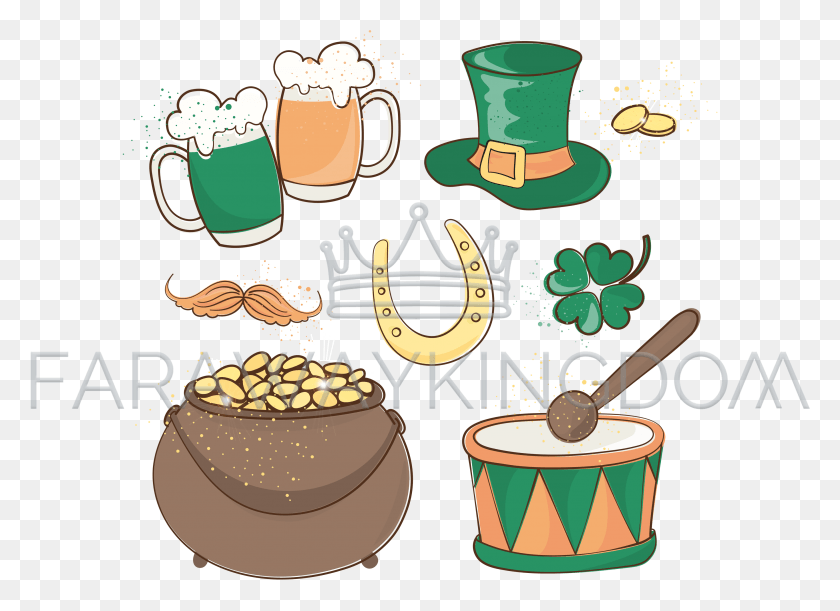 3508x2480 Patrick Beer Saint Patrick Day Vector Illustration Saint Patrick39s Day, Text, Birthday Cake, Cake HD PNG Download