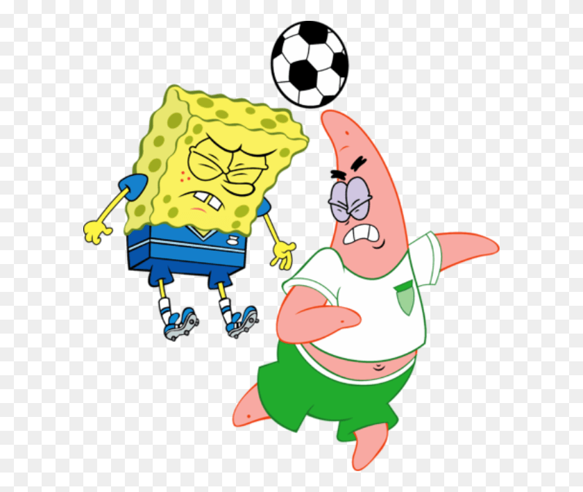 600x648 Patrick Star Playing Football With Spondgebob Eq241 Patrick Star Playing Football, Hand, Graphics HD PNG Download