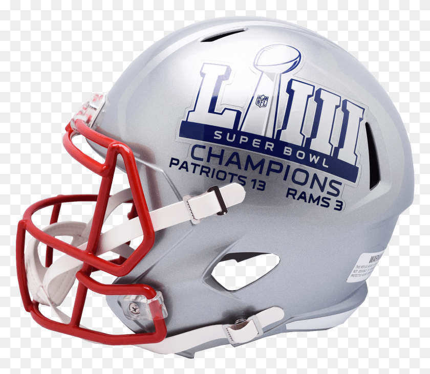 1469x1264 Patriots Super Bowl 53 Champions Speed Replica Left Nfl Nelmets, Clothing, Apparel, Helmet HD PNG Download
