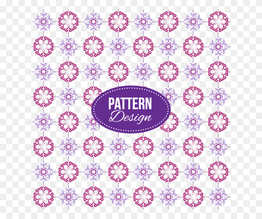 640x640 Pattern With Mandala Ornament, Purple, Rug, Text HD PNG Download