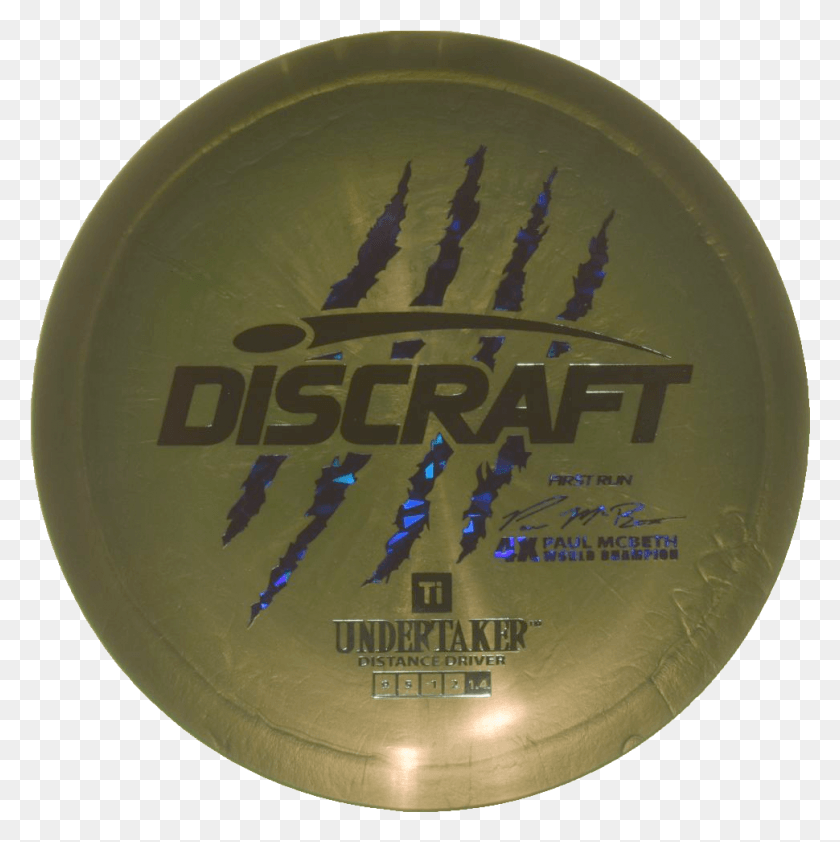 970x973 Paul Mcbeth First Run Undertaker Signature Series Ti Discraft, Frisbee, Toy, Symbol HD PNG Download